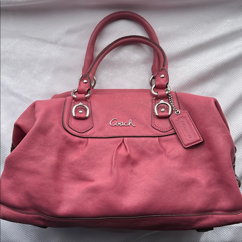 Coach Rose Leather Satchel